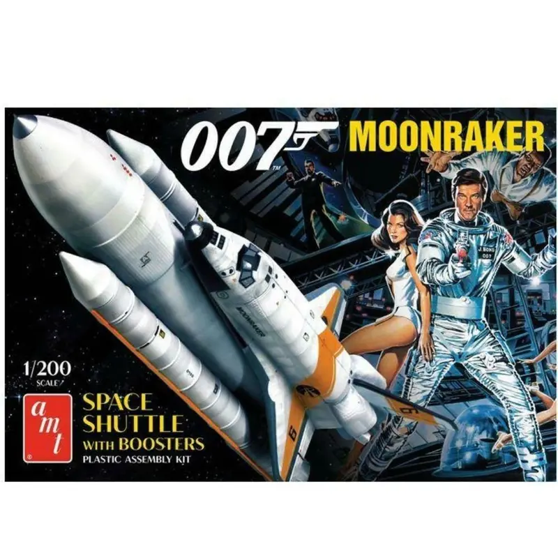 007 Moonraker Space Shuttle With Boosters (1/200 Scale) Plastic Sci-Fi Model Kit 1