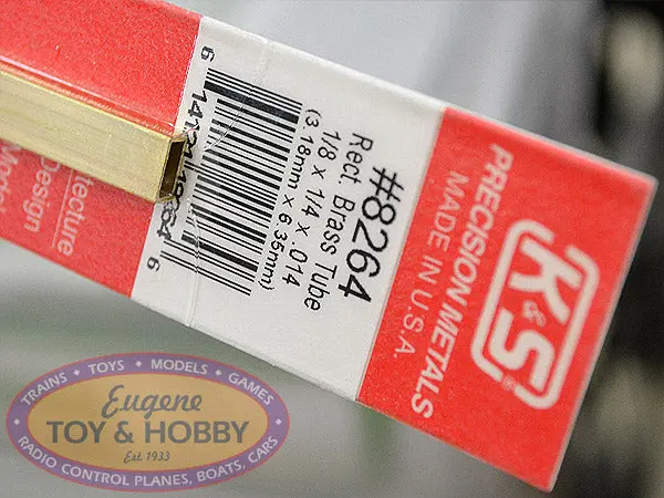 1/8" X 1/4" X 12" Rectangular Brass Tube 370-8264 1