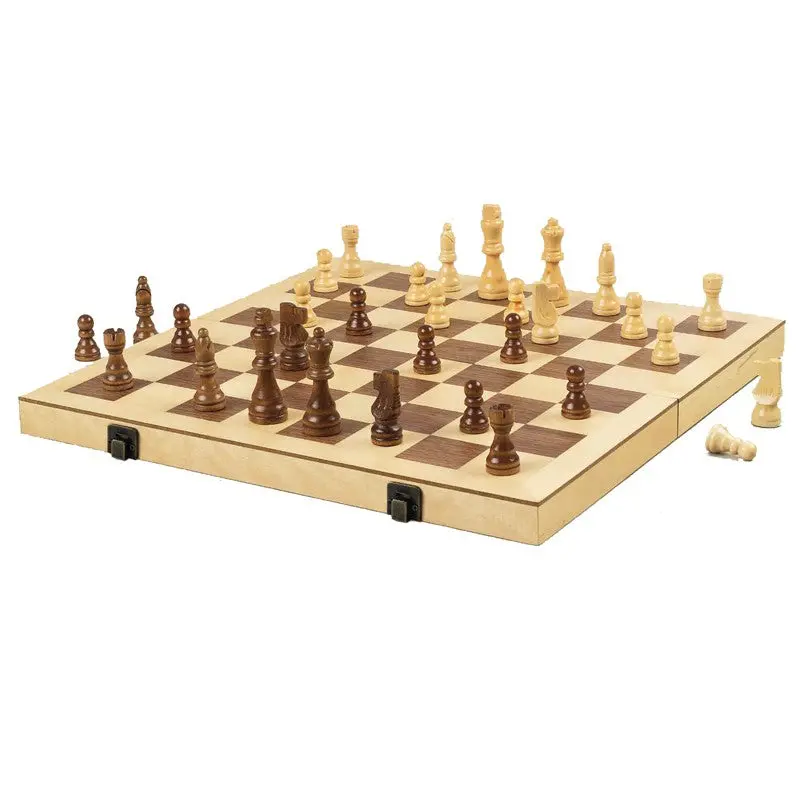 16" Wooden Chess Set 1