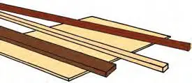 2" (.024") Ho Scale Lumber (Actual Length Per Piece 11") -- 2 X 4" 5.1 X 10.2Cm Pkg(14) 1