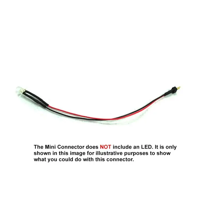 2-Pin Mini Connector With 6" Red & Black Wires 1