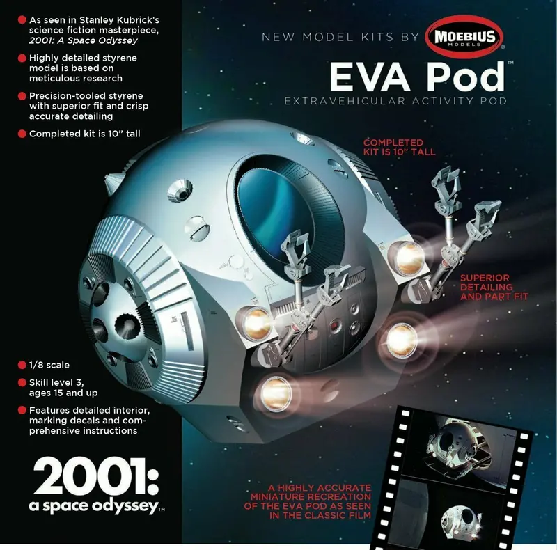 2001 Space Odyssey Eva Pod (1/8 Scale) Science Fiction Kit 1