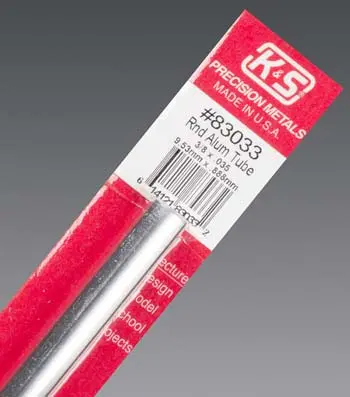 3/8 X .035 X 12" Round Aluminum Tube (3) 1