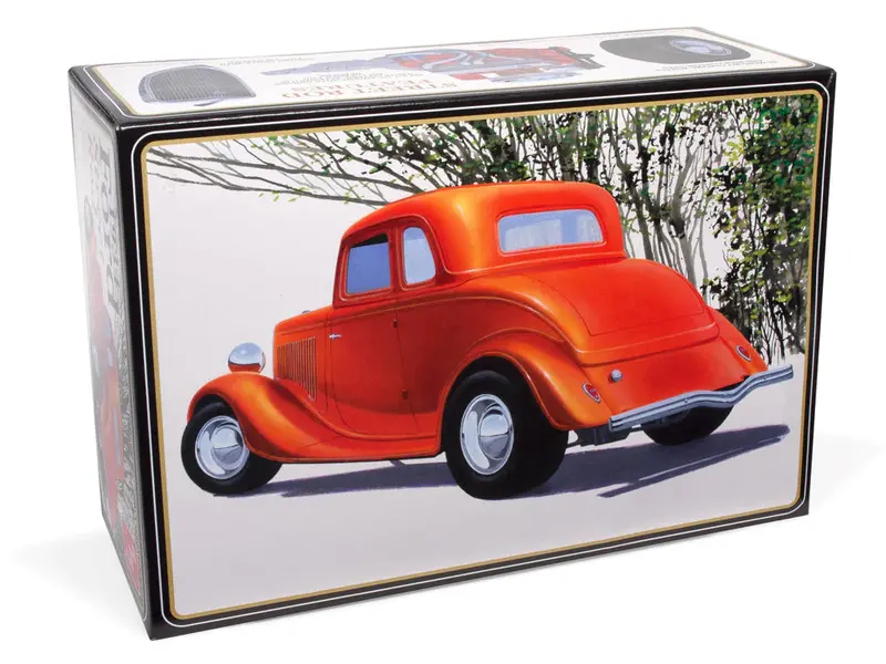 '34 Ford 5-Window Coupe Street Rod (1/25 Scale) Plastic Vehicle Model Kit Amt1384 1