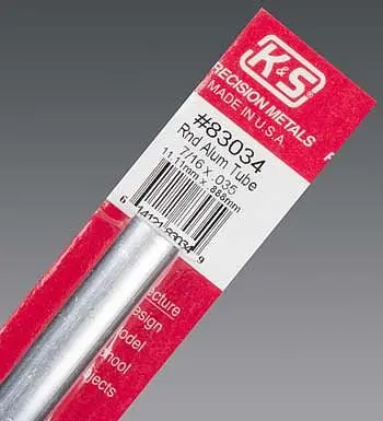 7/16''X12'' Round Aluminum Tube .035 Wall 1