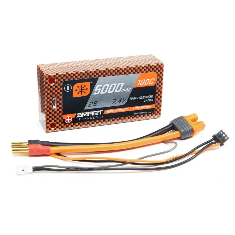 7.4V 5000 Mah 2S 100C Smart Lipo Short Battery 1