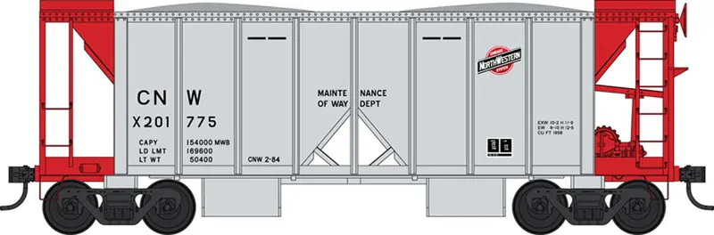 70-Ton Ballast Car With Side Chutes, Chicago And North Western #X201602 1
