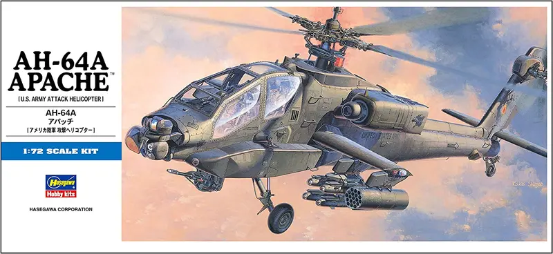 Ah-64A Apache (1/72 Scale) Helicopter Model Kit 1