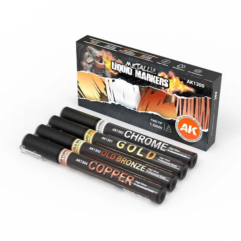 Ak Metallic Liquid Markers Set 1