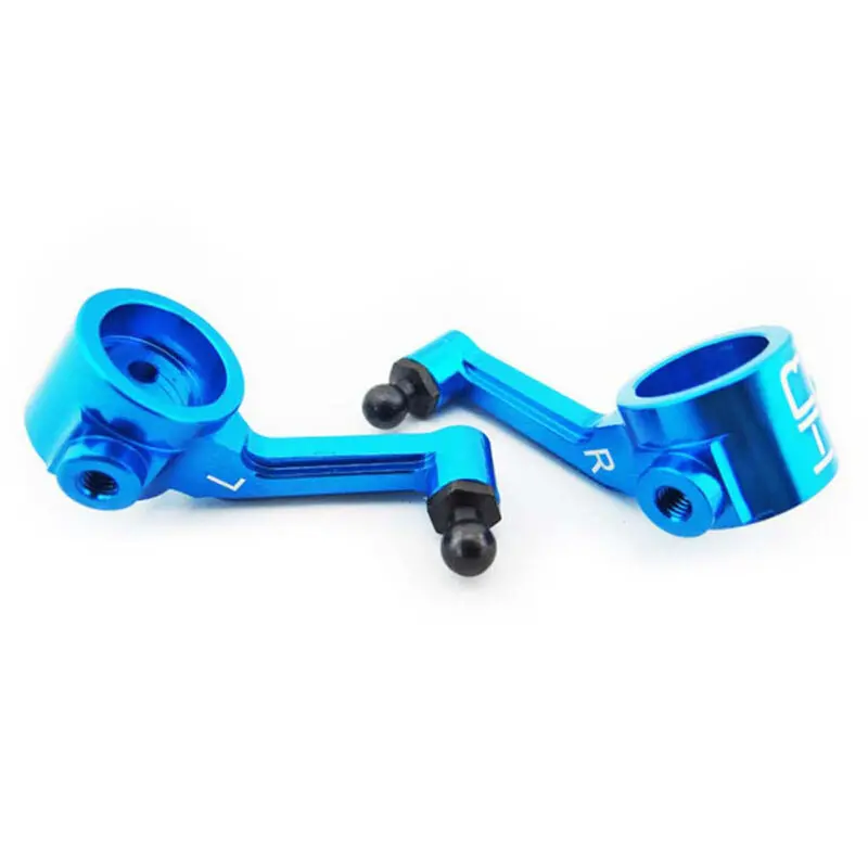 Alum. Steering Blocks (Blue): Ecx 2Wd 1