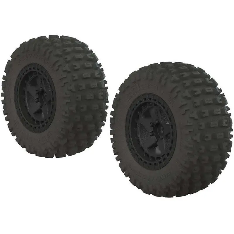 Arrma Fortress Sc Tire Set Clued Black 1