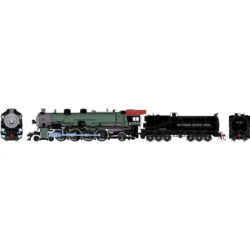 Athearn Genesis - Ho 4-8-2 Mt-4, Sp/Early Green Boiler #4350 1