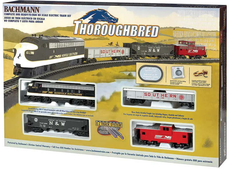 Bachman Ho Scale Thoroughbred Train Set 1