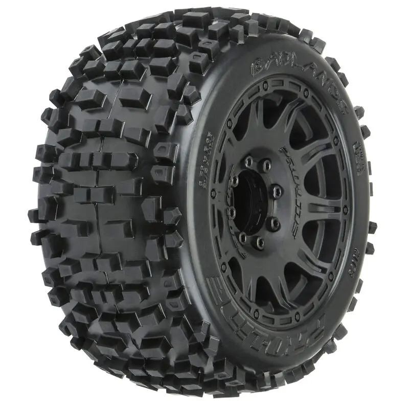 Badlands 3.8 All Terrain Tires Mounted Front/Rear 1/10 Scale 1