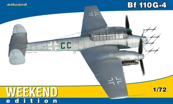 Bf 110G-4 Fighter (1/72 Scale) Aircraft Model Kit 1