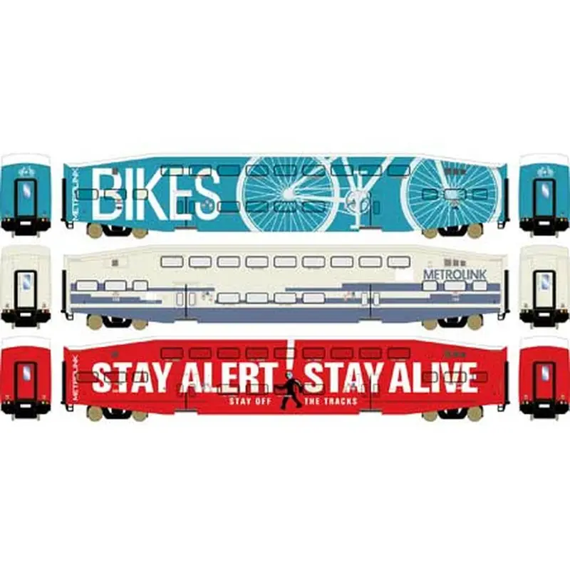 Bombardier Coach Assorted/Metrolink 3 Pack (N Scale) 1