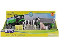 Breyer Farms Tractor & Take-Along Wagon 1