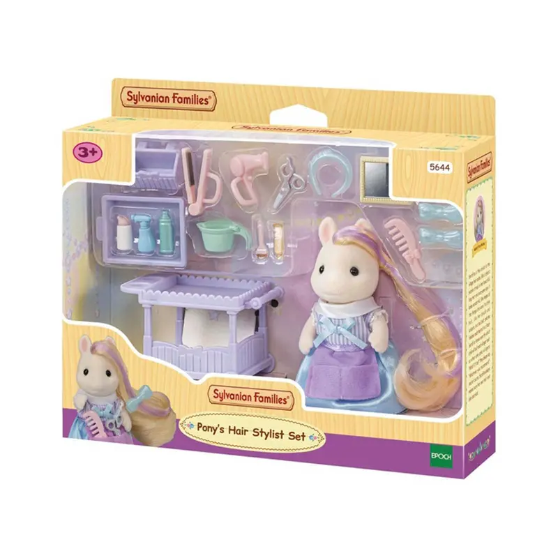 Calico Critters Pony's Hair Stylist Serafina Manely Pony Figure Accessory Set 1
