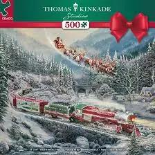 Ceaco Thomas Kinkade Studios Christmas Light Express 500 Piece Puzzle 1