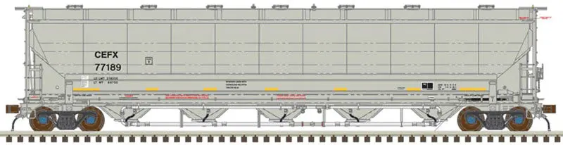 Cefx #77045 (Gray, Yellow Conspicuity Marks) Trinity 5660 Pd Covered Hopper 1