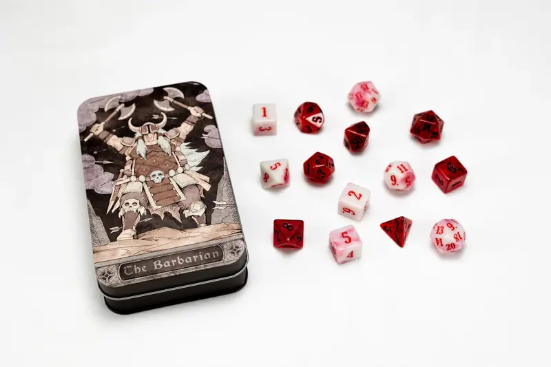 Class-Specific Barbarian Dice Set (Pathfinder & 5E) 1
