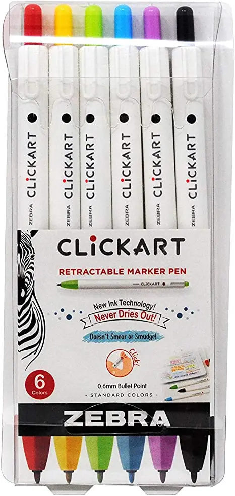 Clickart Retractable Marker Pen Set 1