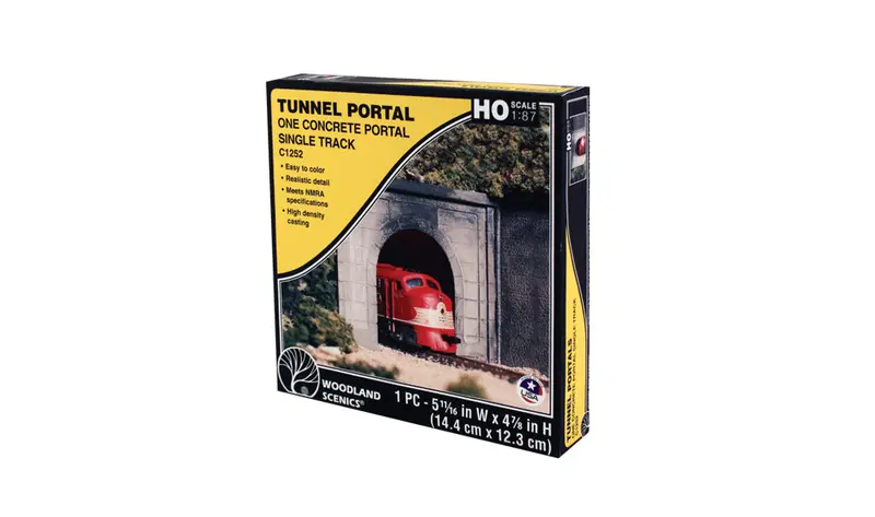 Concrete Single Tunnel Portal Ho Scale 785-1252 1