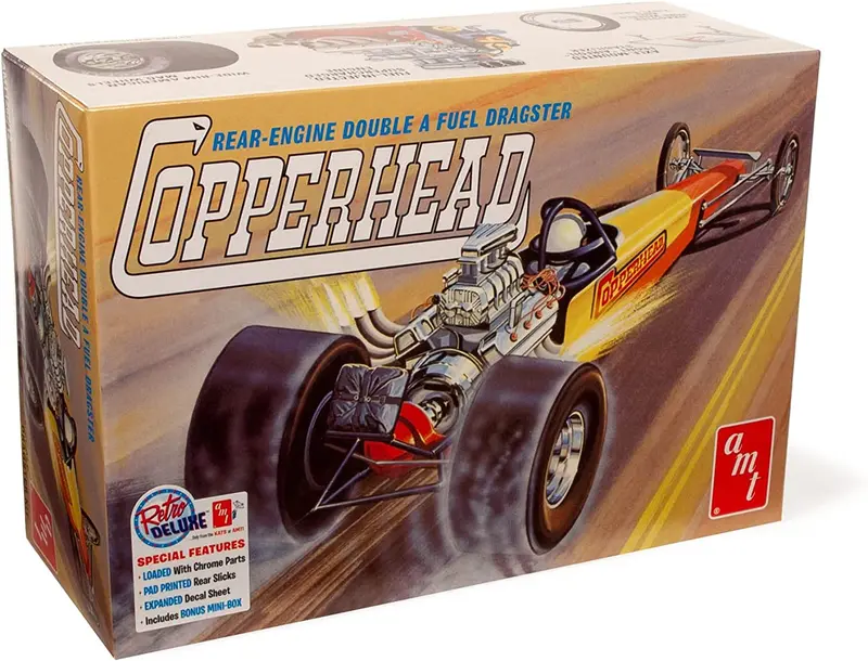 Copperhead Rear-Engine Dragster (1/25 Scale) Plastic Vehicle Model Kit 1