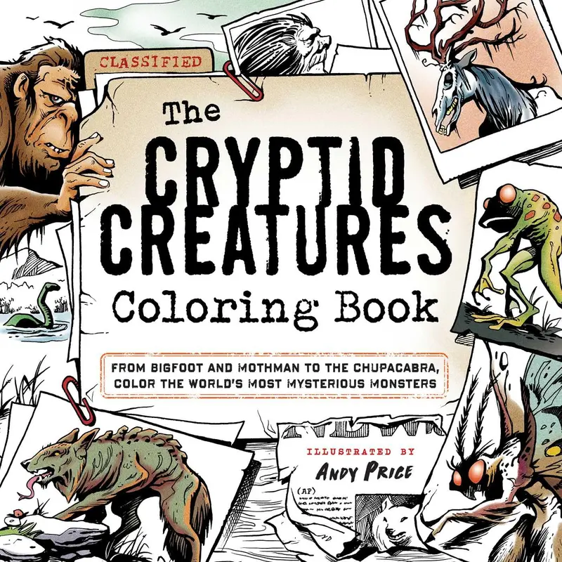Cryptid Creatures Coloring Book 1