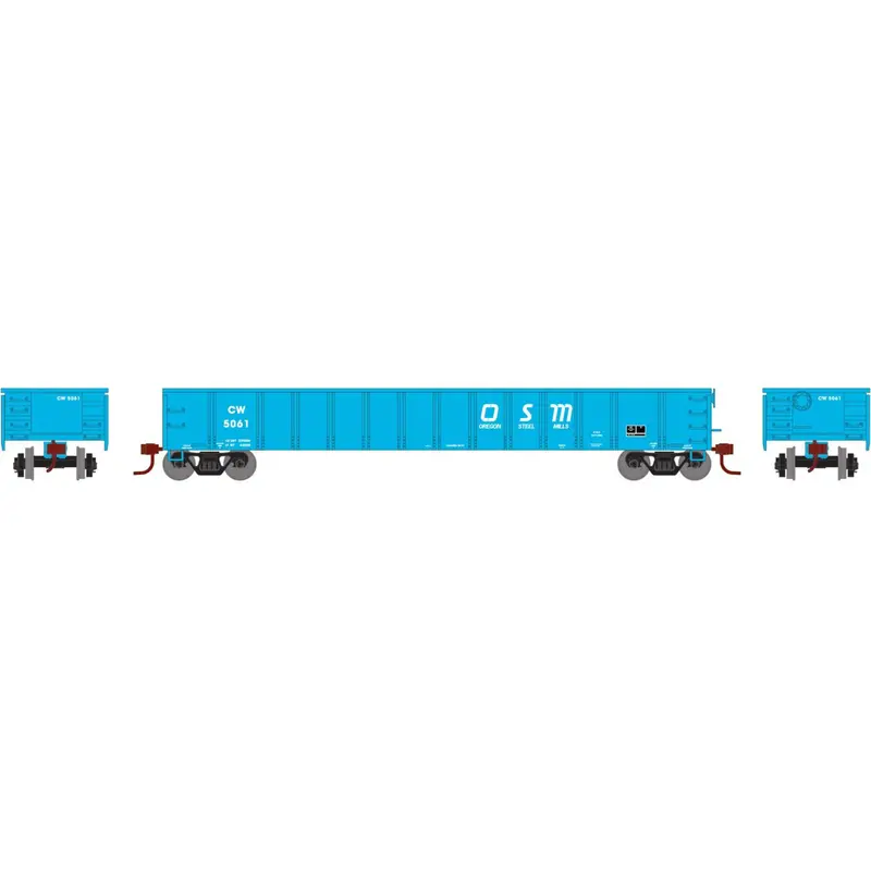 Cw Oregon Steel #5061 52' Mill Gondola Ho Scale Rtr 1