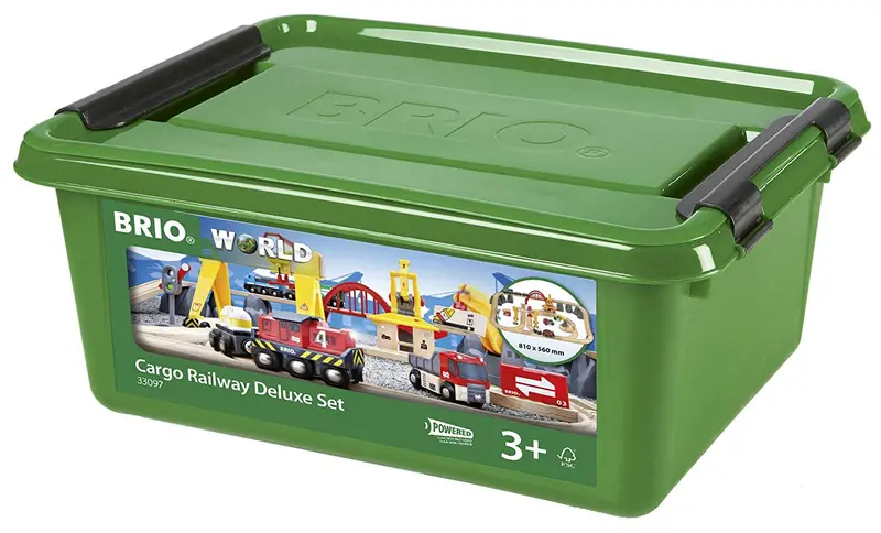 Deluxe Cargo Railway Wooden Train Set 1