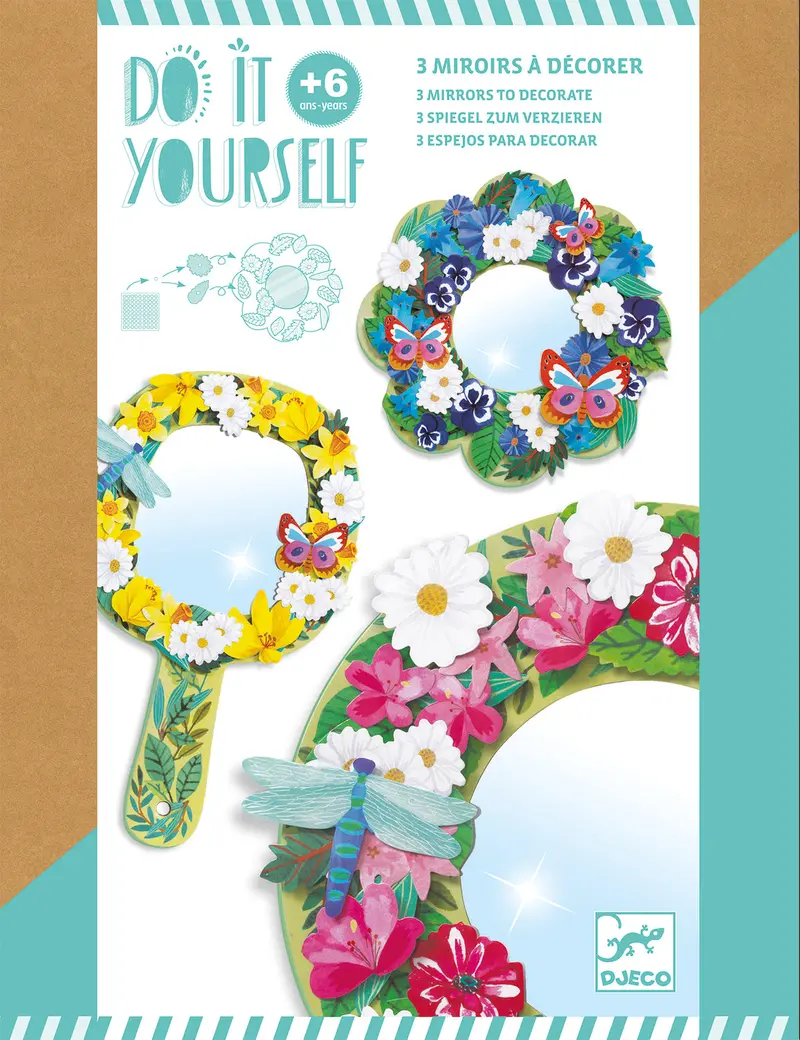 Diy Pretty Flower Mirrors 1