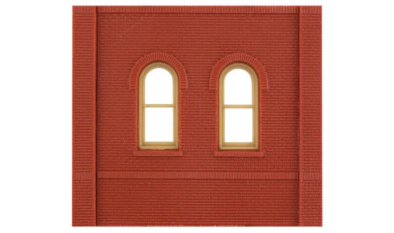 Dock Level Wall Sections With Arched Windows Kit Ho Scale Dpm30103 1