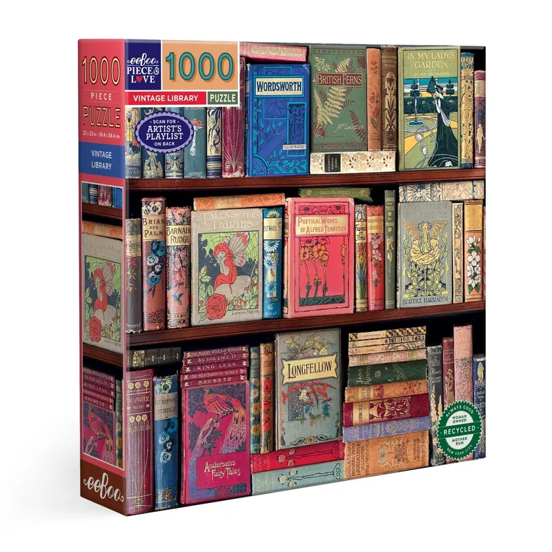 Eeboo Vintage Library 1000 Piece Jigsaw Puzzle 1