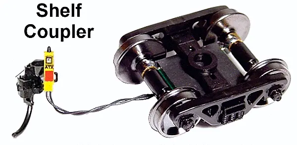 End Of Train Device With Kadee #119 Shelf Coupler, 36" Wheels Ho Scale 1