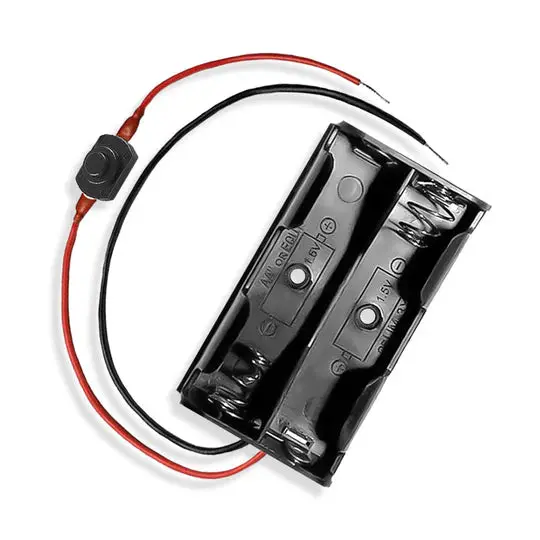 Evan Designs Aa Battery Holder With Switch 3 Volt Evdbhaa3vs 1