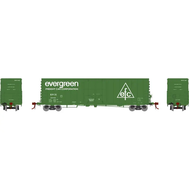 Evergreen (Efcx) #1001 50' Pc&F Riveted Box With 10' 6" Door Ho Scale 1