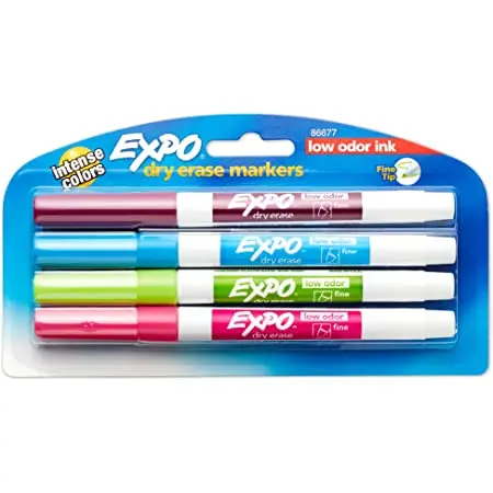 Expo Low Oder Dry Erase Tropical Color Set 4 1