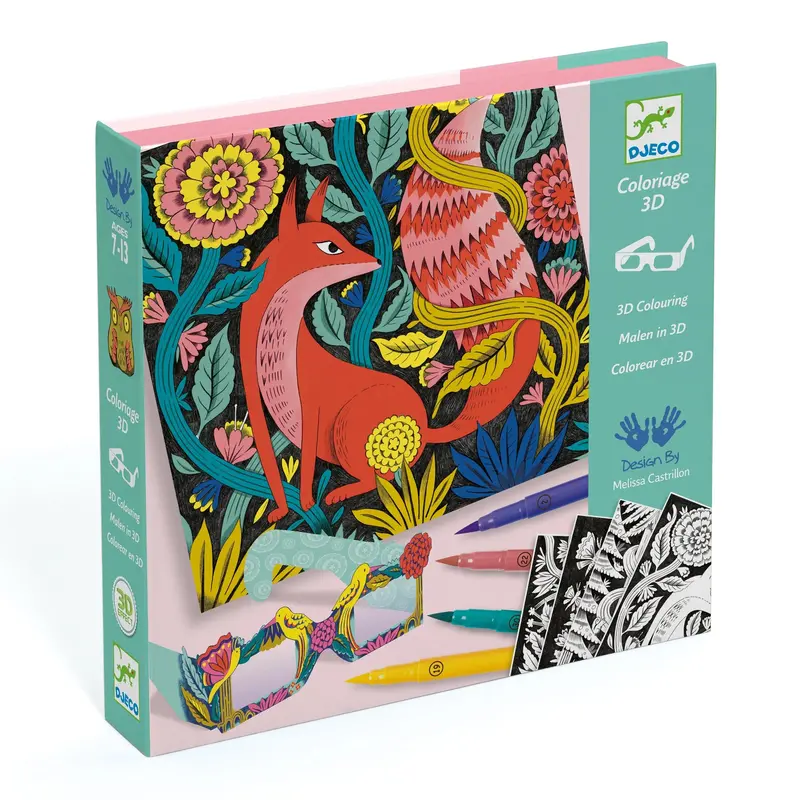 Fantasy Forest 3D Felt Tip Marker Coloring Kit 1