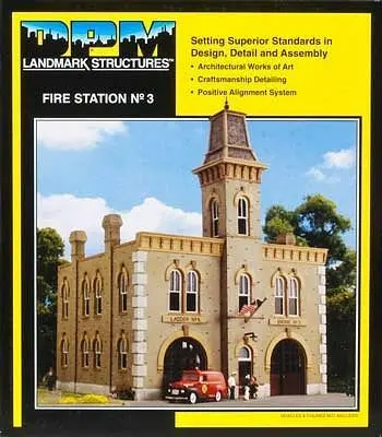 Fire Station No. 3 - Woodland Scenics Dpm Landmark Structures(R) -- Kit - 6-3/4 X 5-13/16" 17.1 X 14.7Cm 1