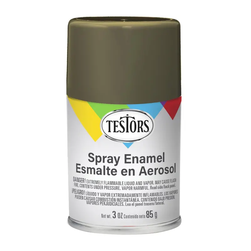 Flat Olive Enamel Spray Paint 3Oz 1