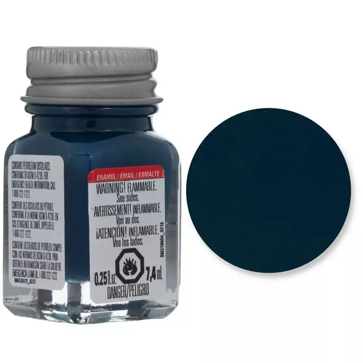 Flat Sea Blue Enamel Paint 0.25Oz Tes1172 1