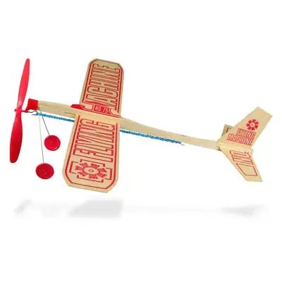 Flying Machine Balsa Airplane Rubber Band Powered Plane Gui75 1