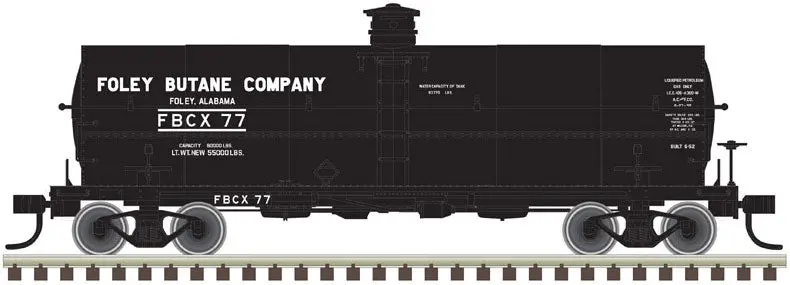 Foley Butane Co. 99 (Black, White) Acf 11,000-Gallon Tank Car No Platform 1