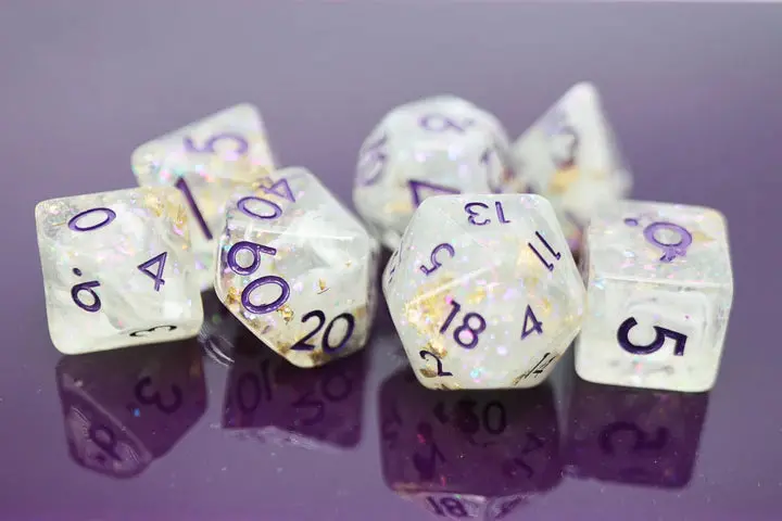 Frozen Treasure Polyhedral Dice Set (7) 1