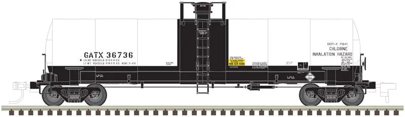 Gatx 36740 (White, Black) Acf 17,360-Gallon Tank Car 1