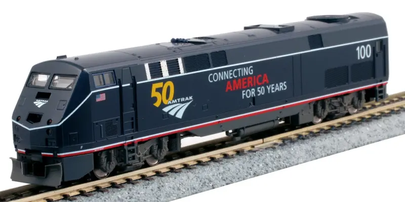 Ge P42 Genesis Standard Dc Amtrak #100 (Midnight Blue, White, Gold, 50Th Anniversary Logo) 1