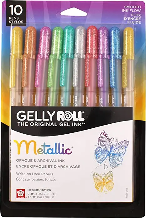 Gelly Roll Dark Metallic Pens: 10 Piece 1