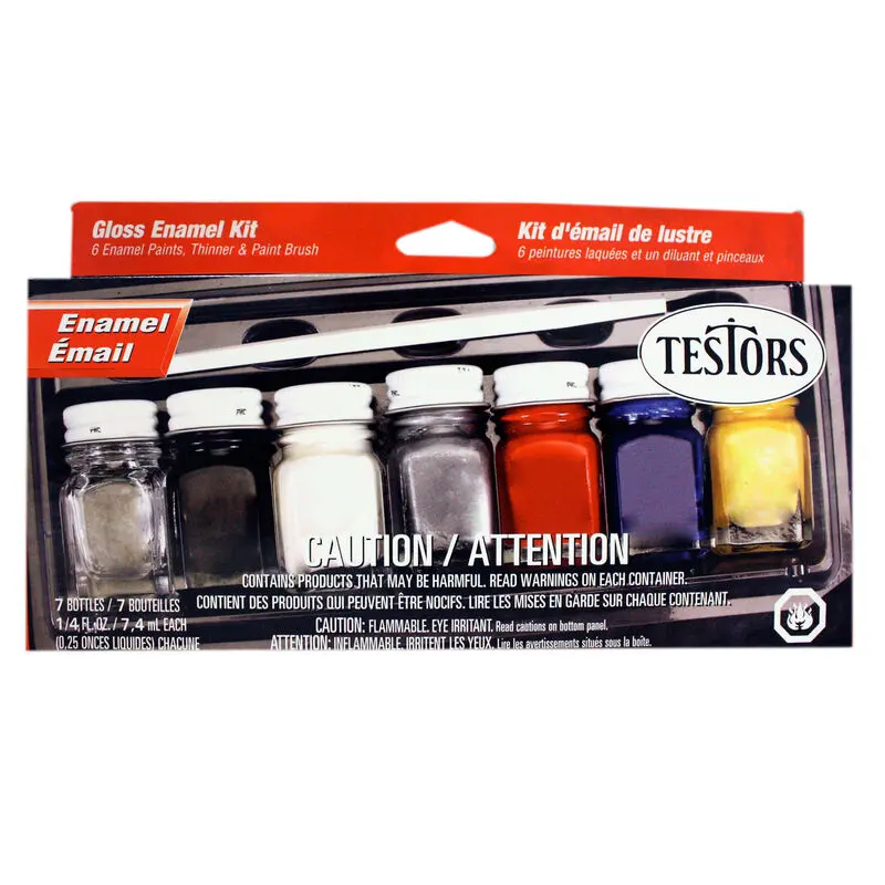 Gloss Enamel 6-Color Paint Set Tes9115x 1