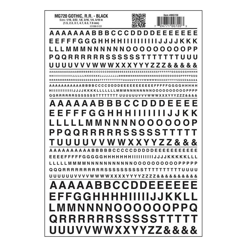 Gothic Letter Black Decals Woomg720 1